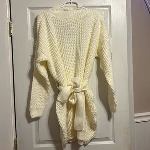 Cream knit sweater Dress